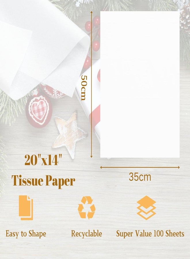KASBEE White Tissue Paper, 14x20 Inches, 100 Sheets Gift Wrapping Paper for Gift Bags Crafts Projects Wedding Birthday Anniversary Showers Arts Party Festival Decoration - Image 2